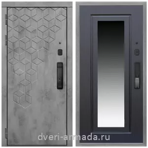 МДФ с зеркалом, Дверь входная Армада Квадро МДФ 16 мм Kaadas K9 / МДФ 16 мм ФЛЗ-120 Венге