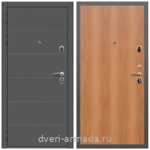 Двери МДФ для квартиры, Дверь входная Армада Роуд МДФ 10 мм / МДФ 6 мм ПЭ Миланский орех