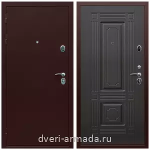 Одностворчатые входные двери, Дверь входная Армада Люкс Антик медь / МДФ 6 мм ФЛ-2 Венге со звукоизоляцией в офис  эконом