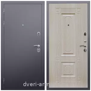 Одностворчатые входные двери, Дверь входная Армада Люкс Антик серебро / МДФ 6 мм ФЛ-2 Дуб белёный от производителя в коттедж с теплоизоляцией