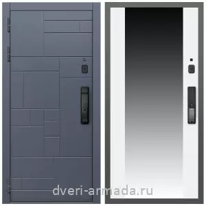 Входные двери лофт, Умная входная смарт-дверь Армада Аккорд МДФ 10 мм Kaadas K9 / МДФ 16 мм СБ-16 Белый матовый
