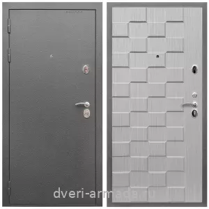 Офисные, Дверь входная Армада Оптима Антик серебро / МДФ 16 мм ОЛ-39 Лиственница беж
