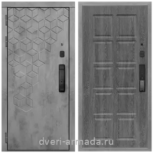 Входные двери 2050 мм, Дверь входная Армада Квадро МДФ 16 мм Kaadas K9 / МДФ 10 мм ФЛ-38 Дуб Филадельфия графит