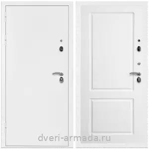 Красивые входные двери, Дверь входная Армада Оптима Белая шагрень / МДФ 16 мм ФЛ-117 Белый матовый