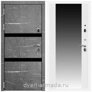 Черные входные двери, Металлическая дверь входная Армада Престиж Белая шагрень МДФ 16 мм Торос графит / МДФ 16 мм СБ-16 Белый матовый