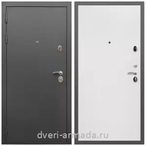 С порошковым напылением, Дверь входная Армада Гарант / МДФ 10 мм Гладкая Белый матовый