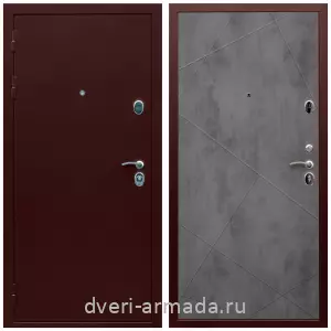 2 контура, Дверь входная Армада Люкс Антик медь / МДФ 10 мм ФЛ-291 Бетон темный одностворчатая в офис