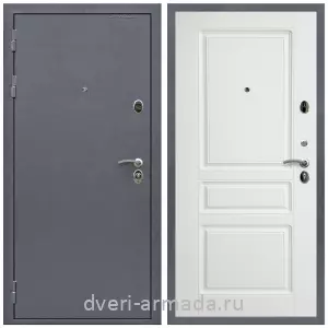 Дверь входная Армада Престиж Антик серебро / МДФ 16 мм ФЛ-243 Белый матовый