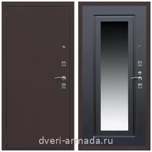 С зеркалом и шумоизоляцией, Дверь входная Армада Комфорт Антик медь / ФЛЗ-120 Венге