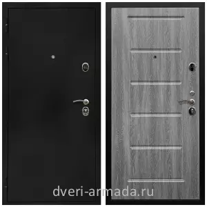 Темные входные двери, Дверь входная Армада Престиж Черная шагрень / МДФ 16 мм ФЛ-39 Дуб Филадельфия графит