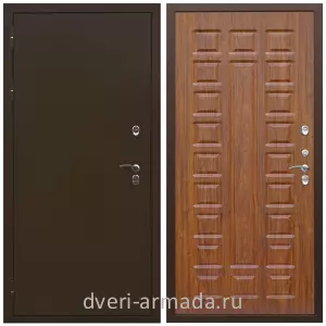 Для коттеджа, Дверь входная теплая уличная для загородного дома Армада Термо Молоток коричневый/ МДФ 16 мм ФЛ-183 Мореная береза
