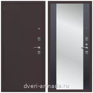 С зеркалом и шумоизоляцией, Дверь входная Армада Комфорт Антик медь / СБ-16 Венге с зеркалом
