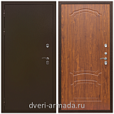 Непромерзающие входные двери, Дверь входная элитная Армада Термо Молоток коричневый/ ФЛ-140 Морёная берёза для загородного дома  с шумоизоляцией