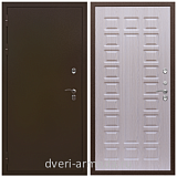 Непромерзающие входные двери, Дверь недорогая входная в дом с утеплением Армада Термо Молоток коричневый/ ФЛ-183 Дуб белёный в коридор
