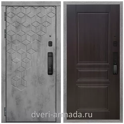 Дверь входная Армада Квадро МДФ 16 мм Kaadas K9 /  МДФ 6 мм ФЛ-243 Эковенге