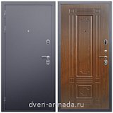 Дверь входная Армада Люкс Антик серебро / ФЛ-2 Морёная береза из металла в кирпичный дом с порошковой окраской
