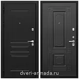 Дверь входная Армада Экстра ФЛ-243 Черная шагрень / ФЛ-2 Венге