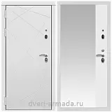Дверь входная Армада Тесла / ФЛЗ Панорама-1 Белый матовый