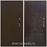 Входные двери для подъезда, Дверь входная уличная в дом Армада Термо Молоток коричневый/ ФЛ-57 Дуб шоколад трехконтурная от производителя