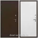 Непромерзающие входные двери, Дверь входная уличная в квартиру Армада Термо Молоток коричневый/ Гладкая белый матовый минеральная плита