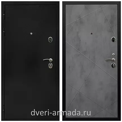 Дверь входная Армада Престиж Черная шагрень / ФЛ-291 Бетон темный