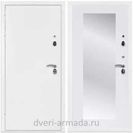 Дверь входная Армада Оптима Белая шагрень / МДФ 16 мм ФЛЗ-Пастораль, Белый матовый