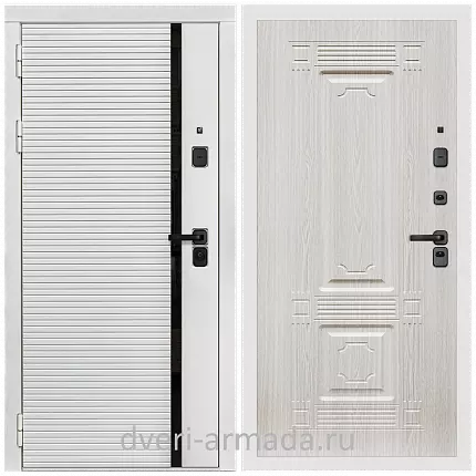 Дверь входная Армада Каскад WHITE МДФ 10 мм / МДФ 6 мм ФЛ-2 Дуб белёный