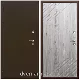 Дверь входная железная уличная в новостройку Армада Термо Молоток коричневый/ МДФ 16 мм ФЛ-143 Рустик натуральный на заказ